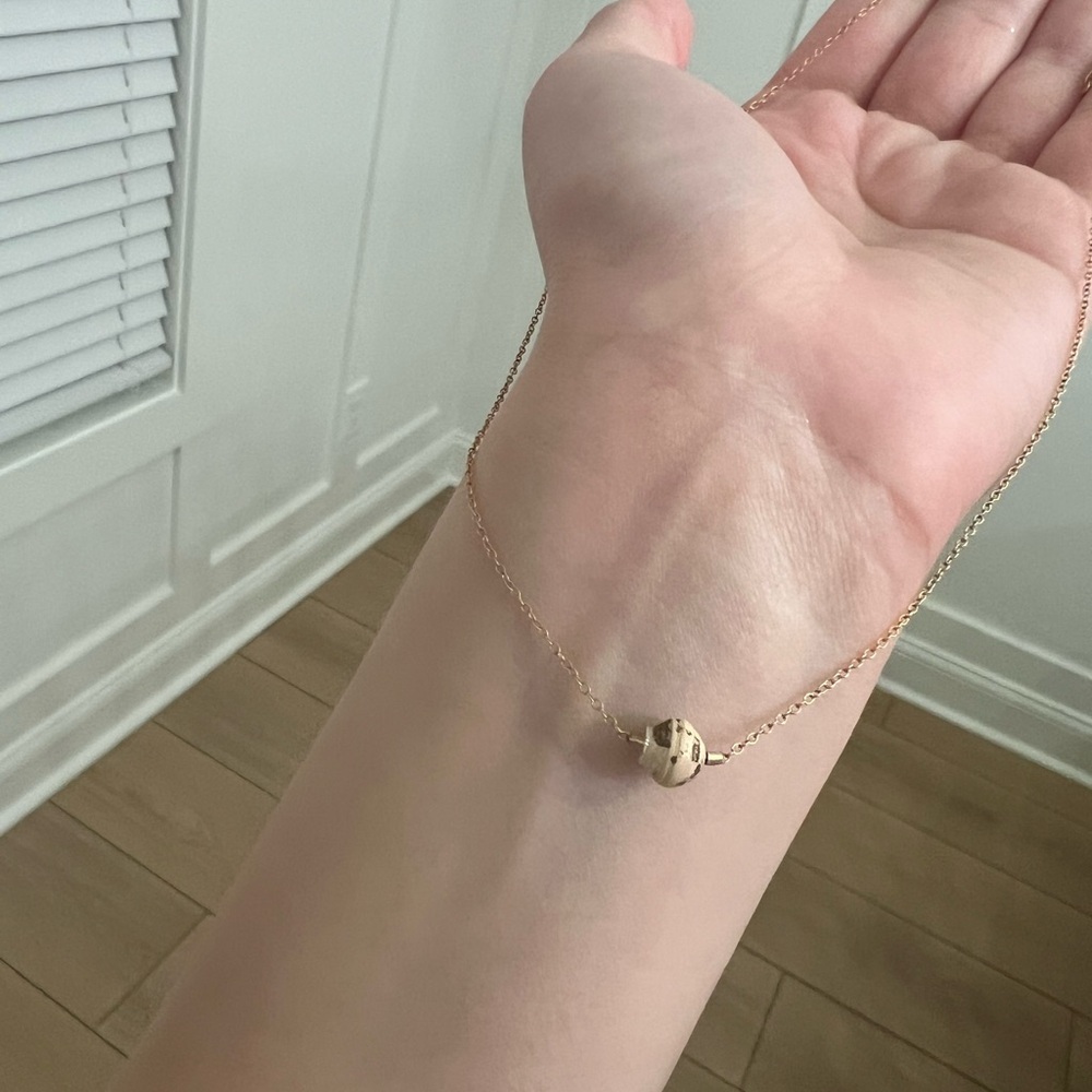 Gold ball necklace